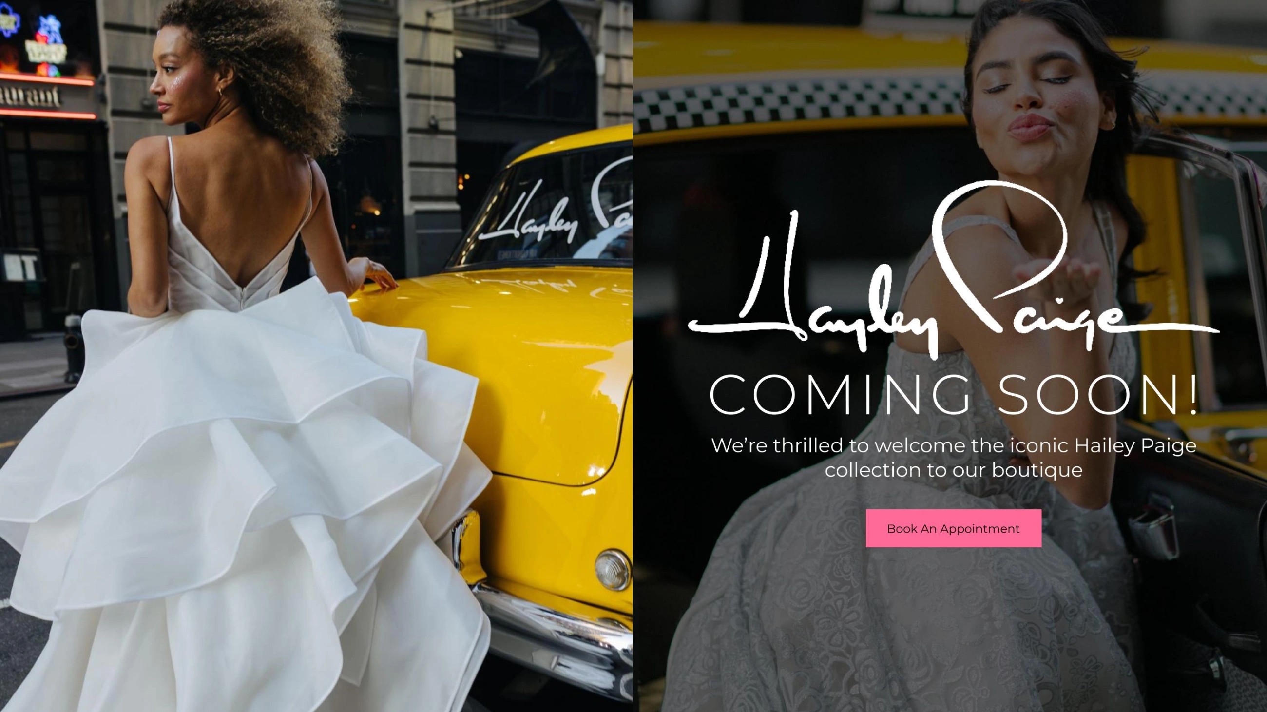 Hayley Paige announcement desktop banner